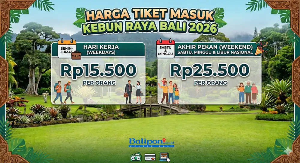 Tiket Masuk kebun Raya Bali di Bedugul